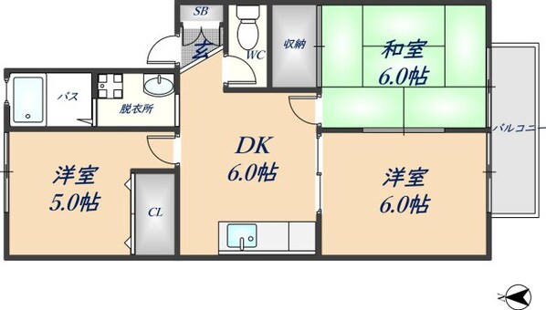 シャルマン横小路の物件間取画像